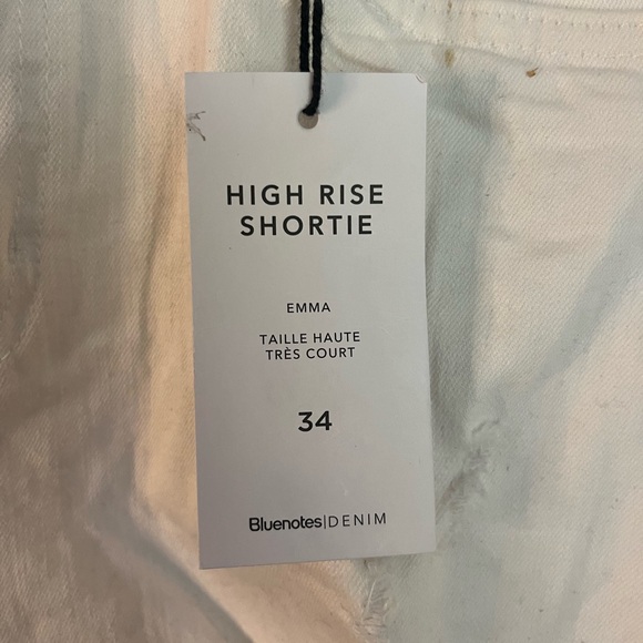 Bluenotes High Waist White Distressed Shorts - Picture 5 of 6